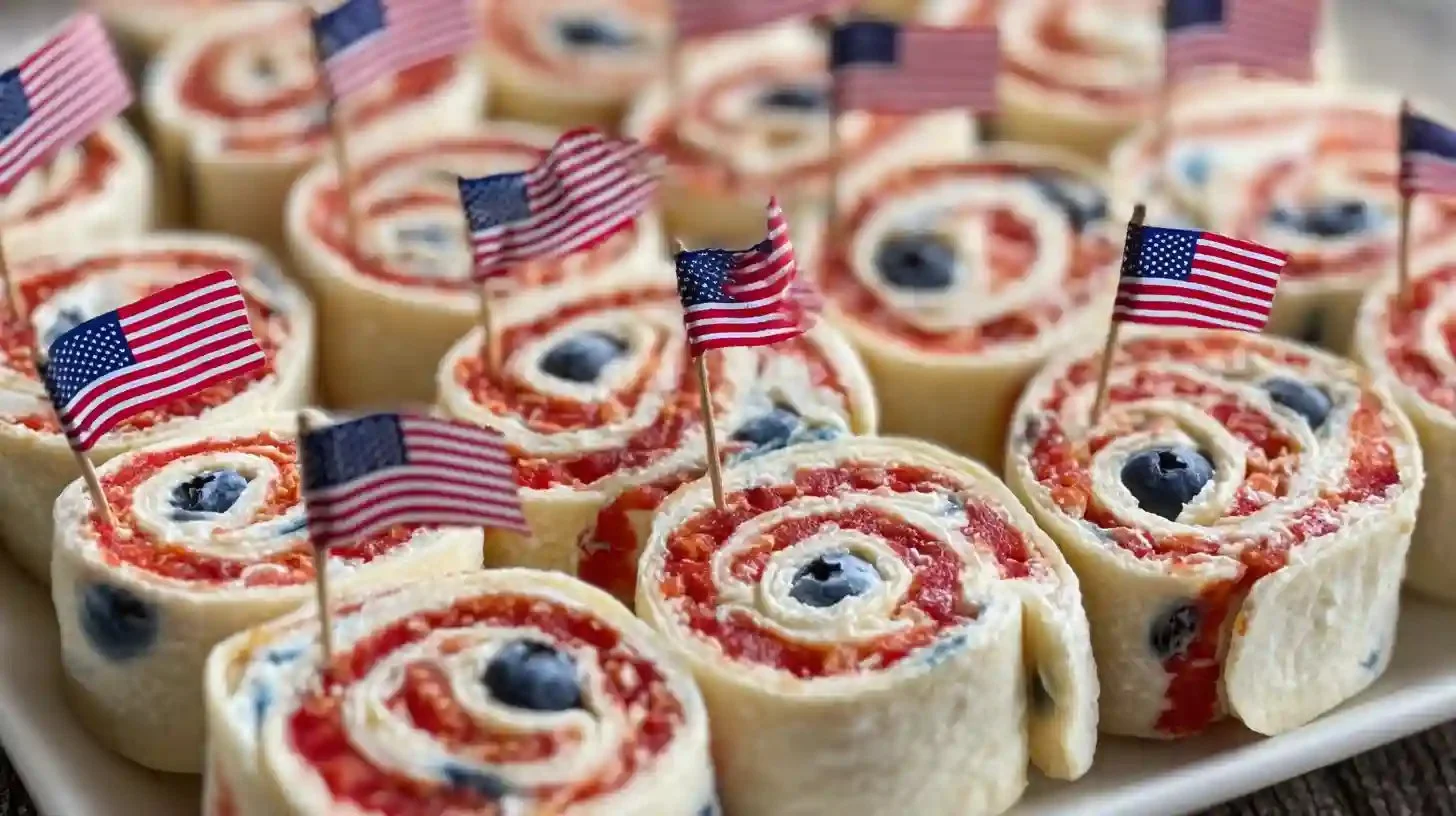 Patriotic Cream Cheese Pinwheels