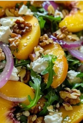 Delicious Peach Arugula Salad with vibrant colors and fresh ingredients