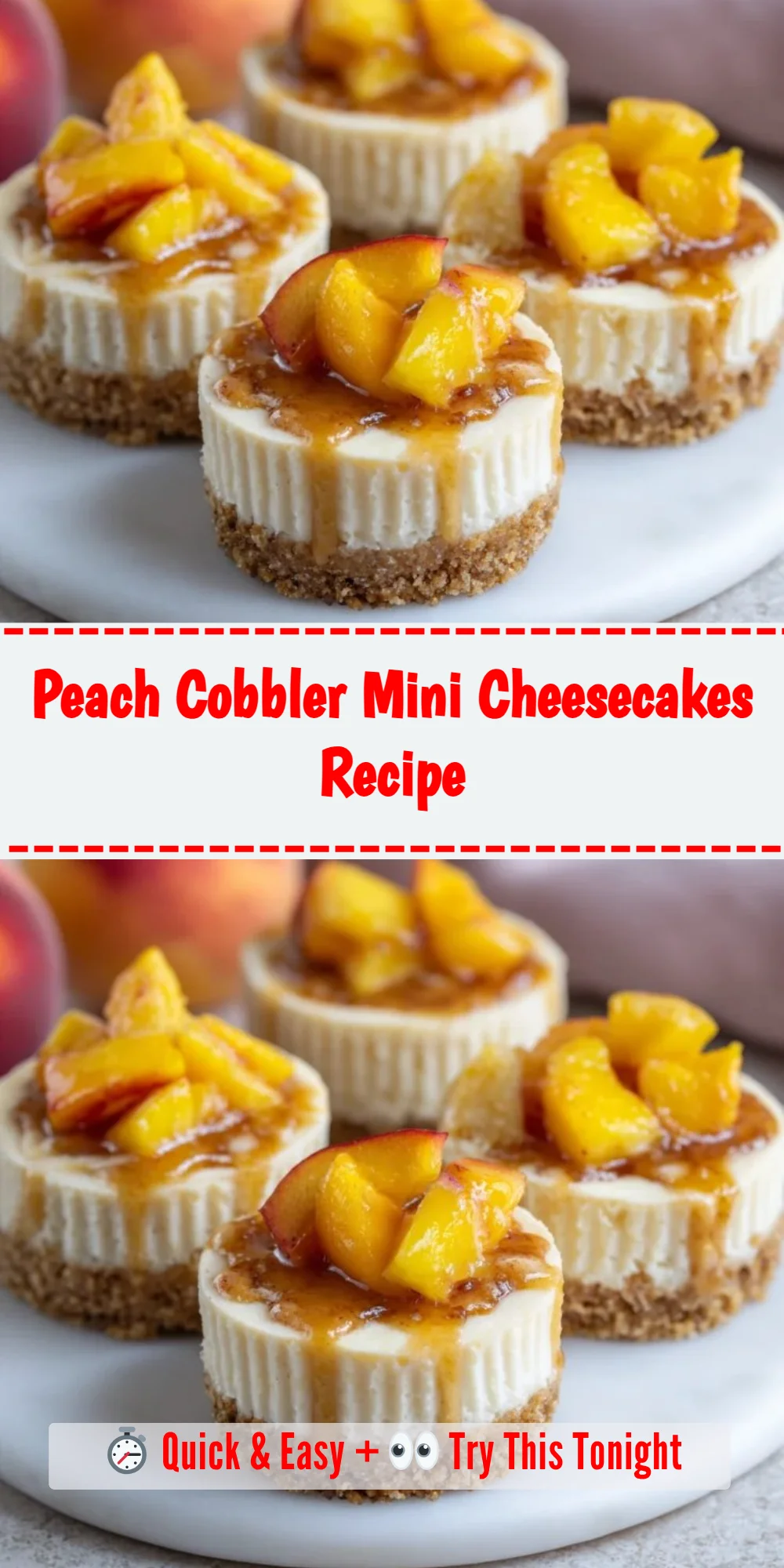 Peach Cobbler Mini Cheesecakes Recipe