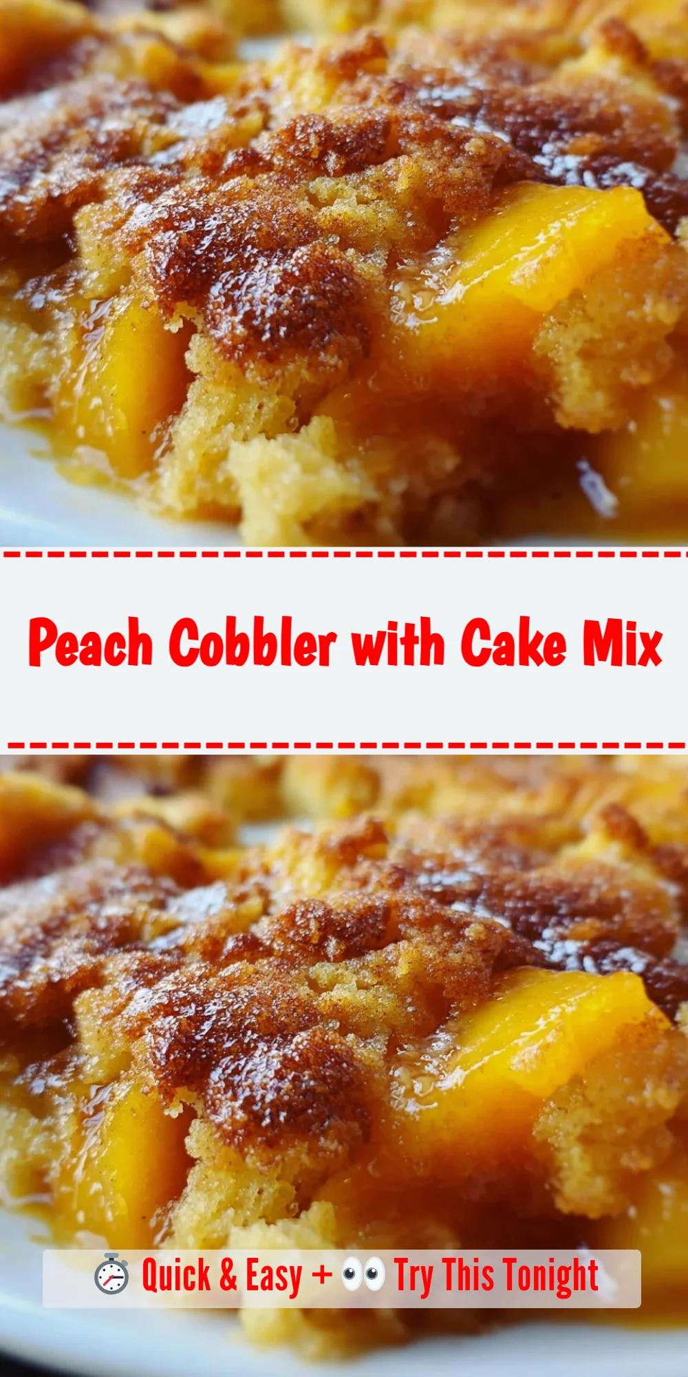 Peach Cobbler with Cake Mix
