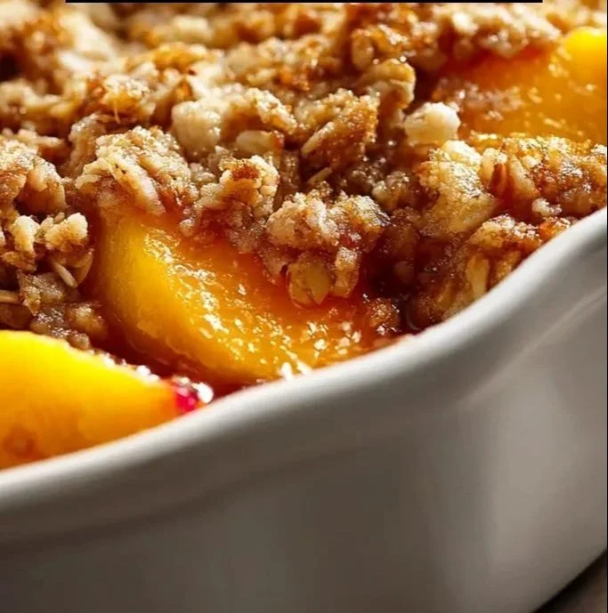 Peach Cobbler with Oatmeal Topping