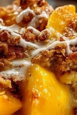 Delicious homemade Peach Crisp with fresh peaches and a crunchy topping