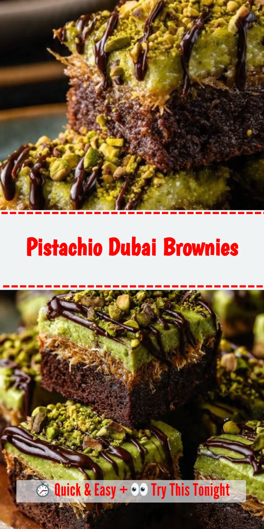 Pistachio Dubai Brownies