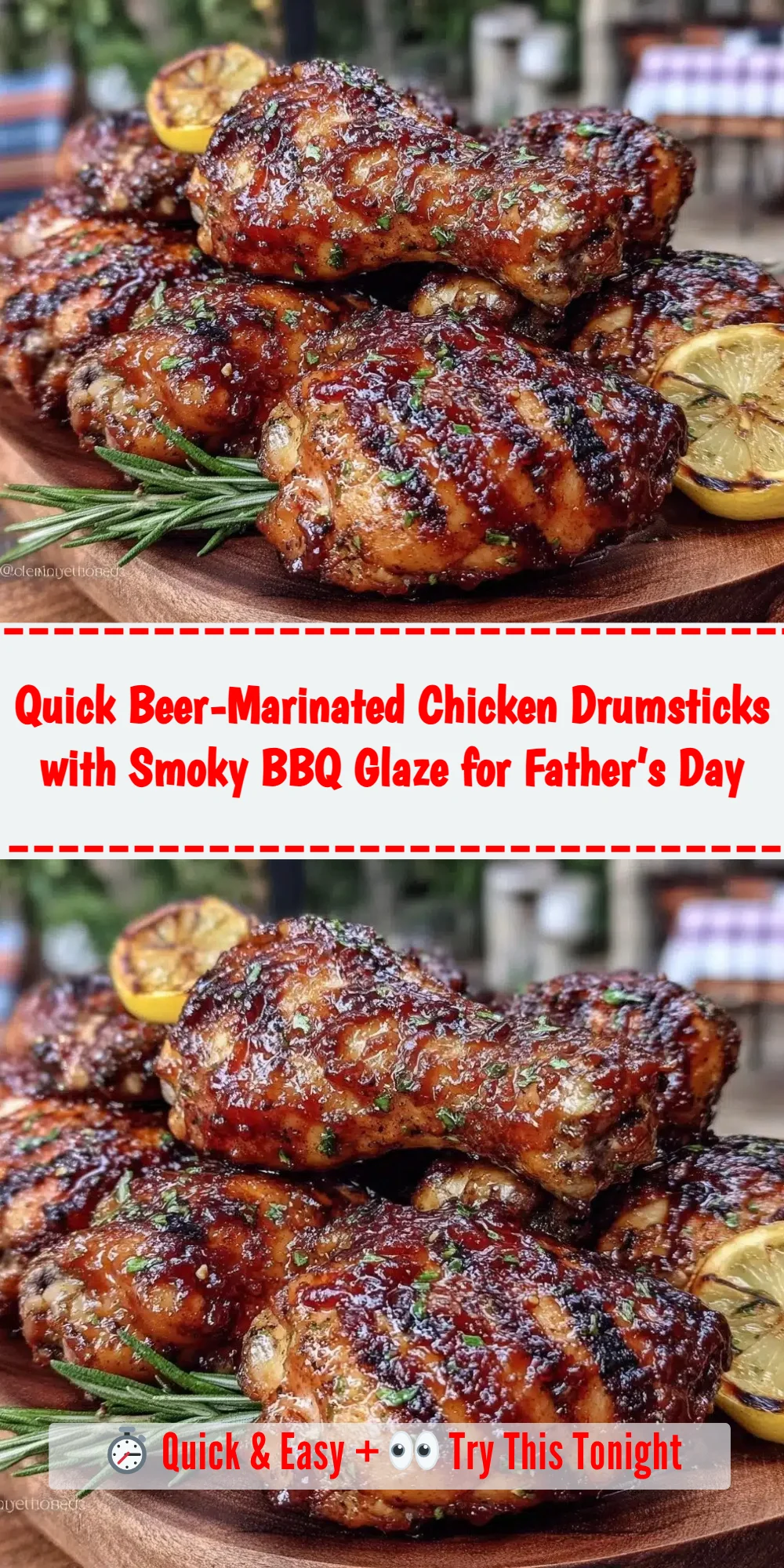 Quick Beer-Marinated Chicken Drumsticks with Smoky BBQ Glaze for Father’s Day