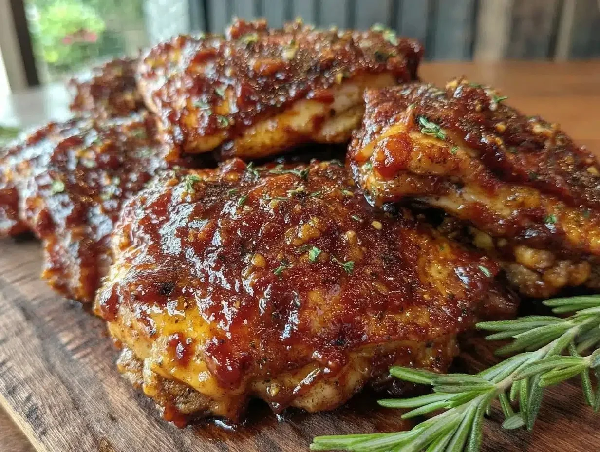 Savory BBQ chicken dish without sweet sauce, grilled to perfection.