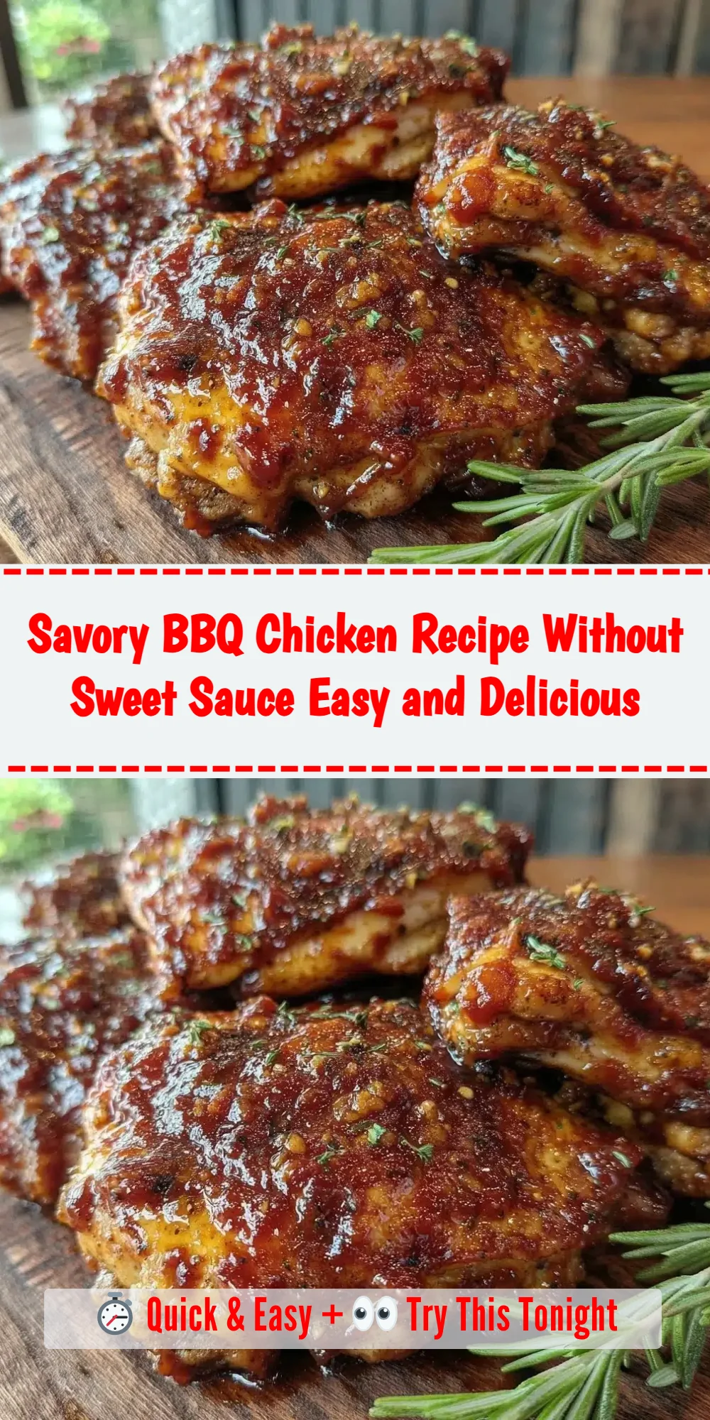 Savory BBQ Chicken Recipe Without Sweet Sauce Easy and Delicious