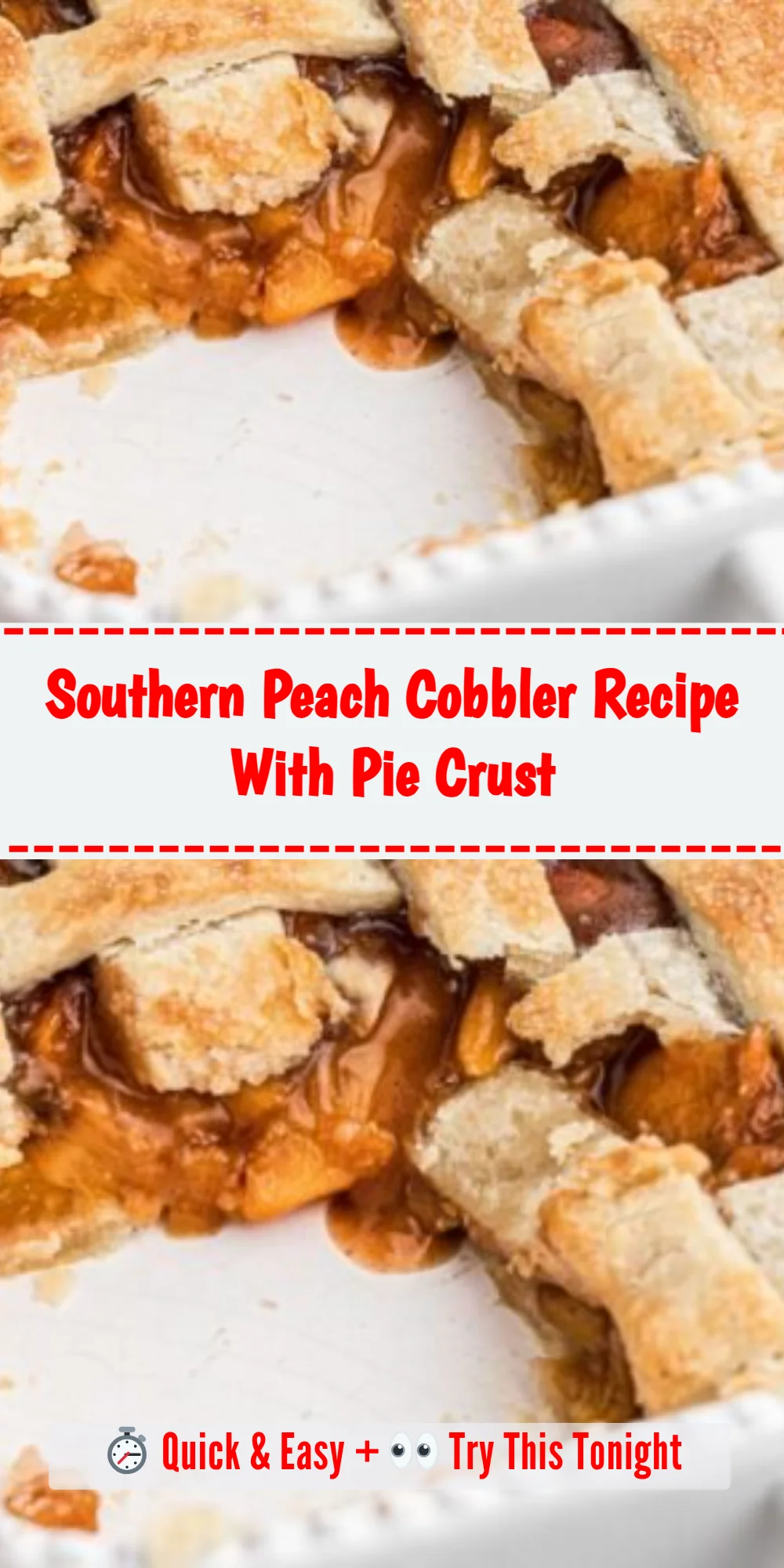 Southern Peach Cobbler Recipe With Pie Crust