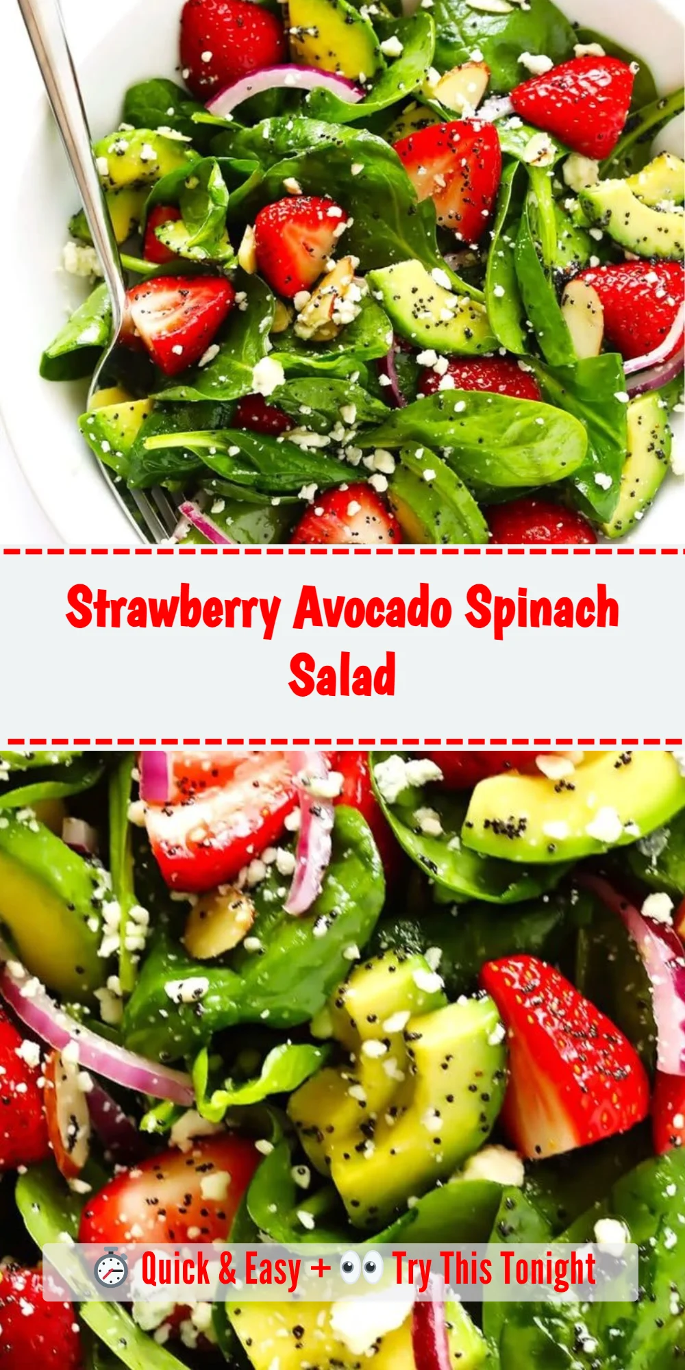 Strawberry Avocado Spinach Salad