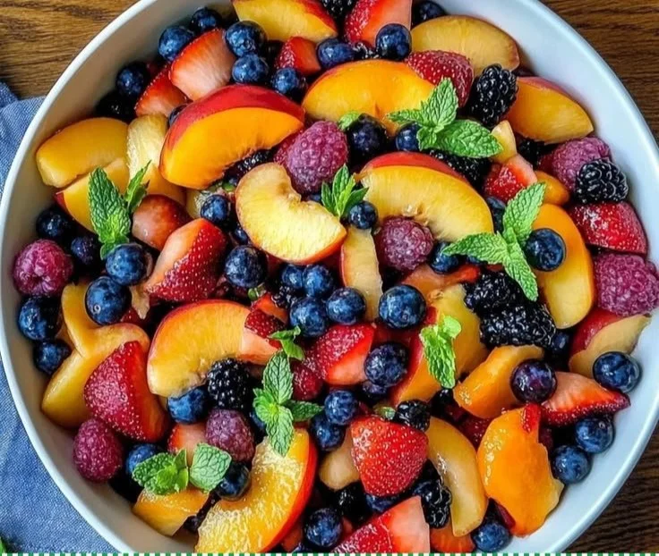 Summer Peach Fruit Salad