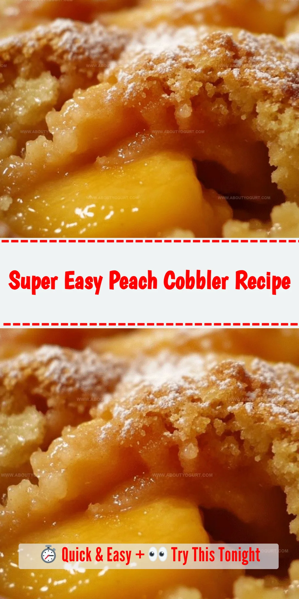 Super Easy Peach Cobbler Recipe