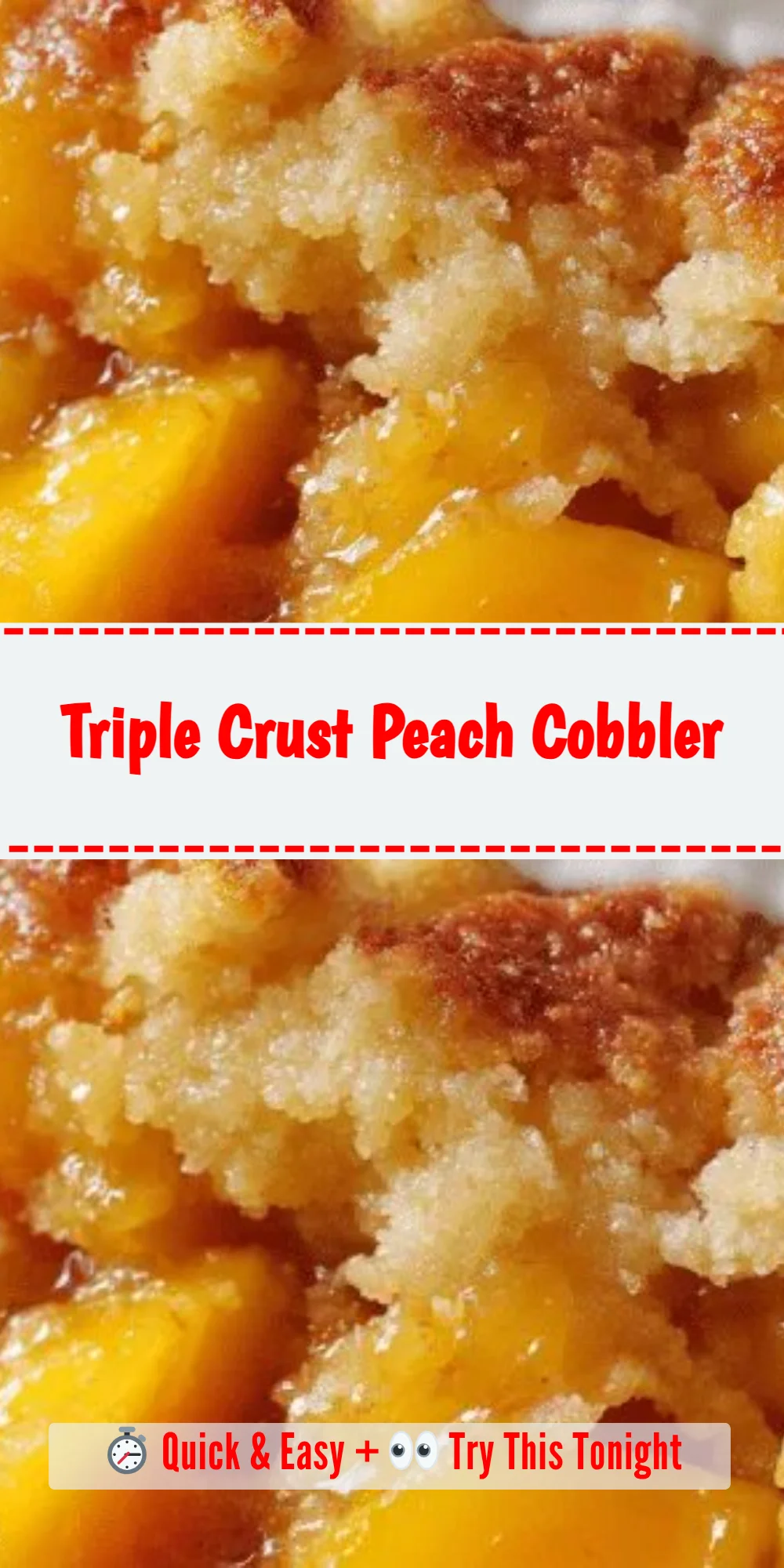 Triple Crust Peach Cobbler