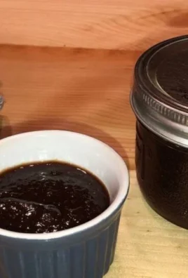 Homemade HP sauce with spices and ingredients ready for serving