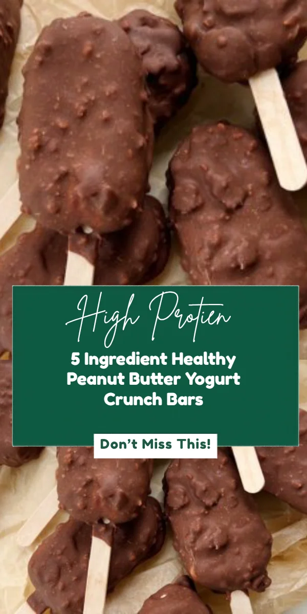 5 Ingredient Healthy Peanut Butter Yogurt Crunch Bars