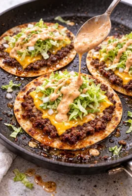Crispy Big Mac tacos featuring burger ingredients in a crispy shell