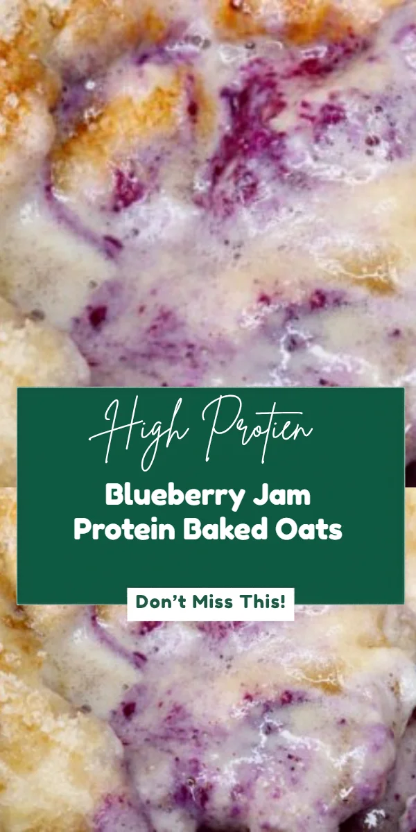 Blueberry Jam Protein Baked Oats