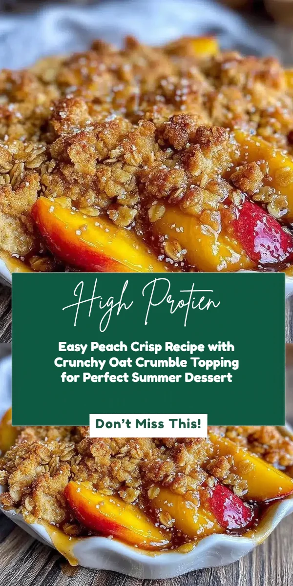Easy Peach Crisp Recipe with Crunchy Oat Crumble Topping for Perfect Summer Dessert