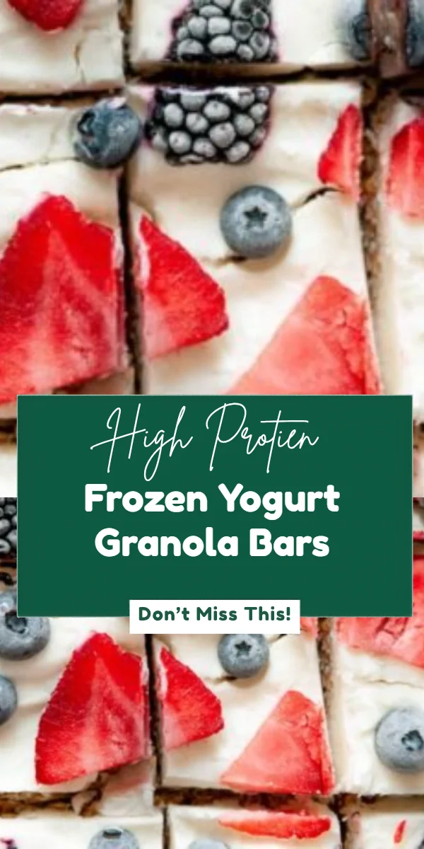 Frozen Yogurt Granola Bars