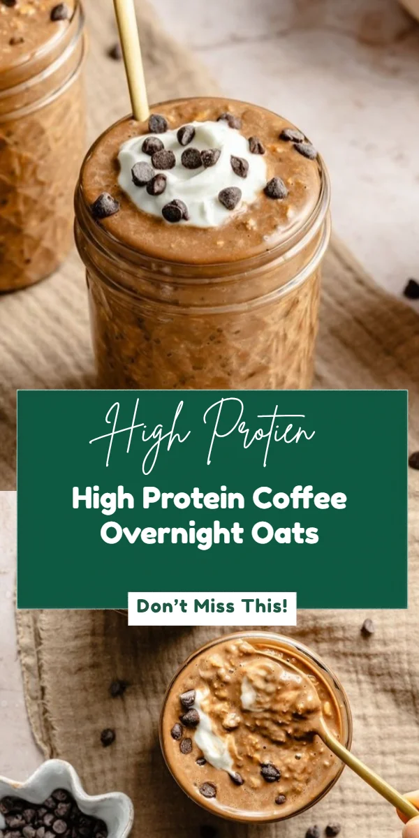 High Protein Coffee Overnight Oats