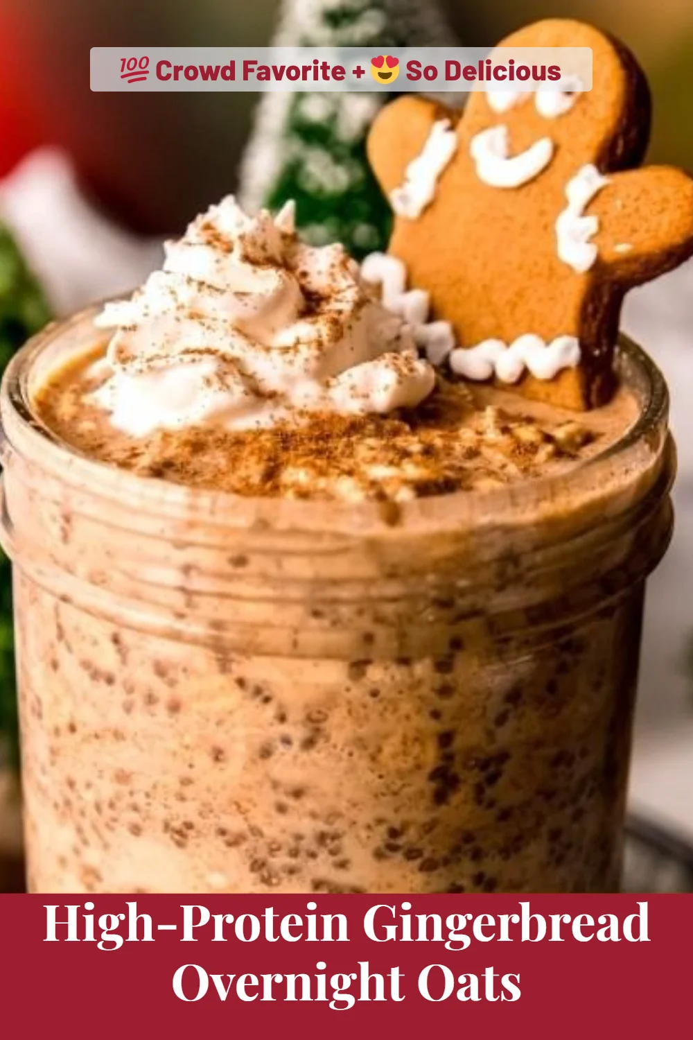 High-Protein Gingerbread Overnight Oats