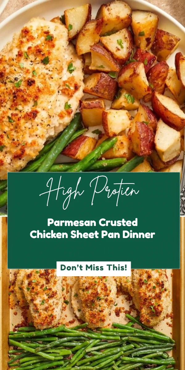 Parmesan Crusted Chicken Sheet Pan Dinner