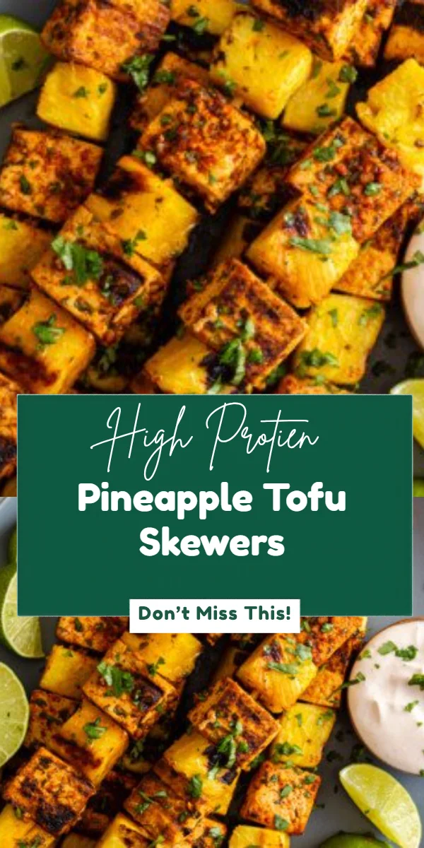 Pineapple Tofu Skewers