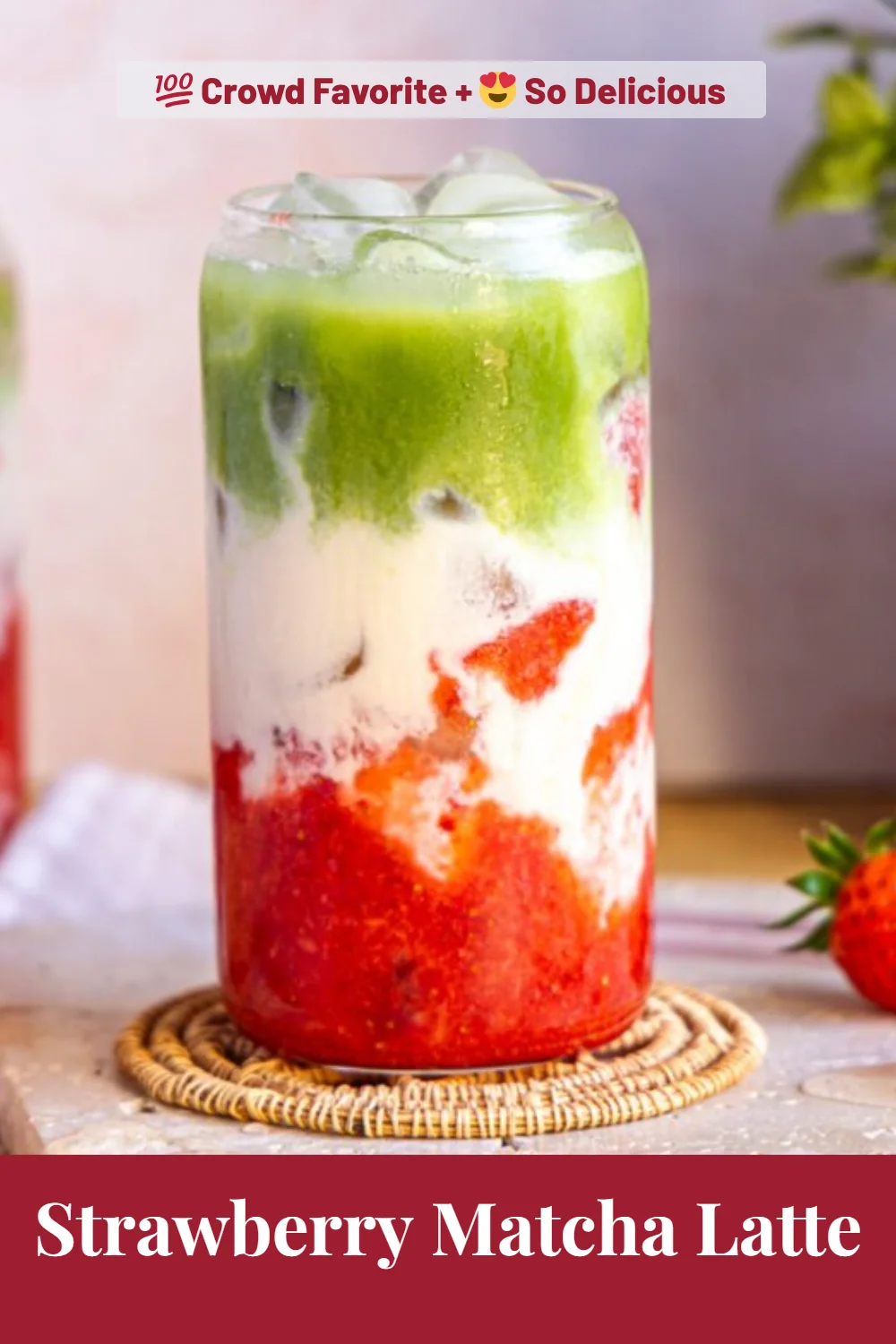 Strawberry Matcha Latte