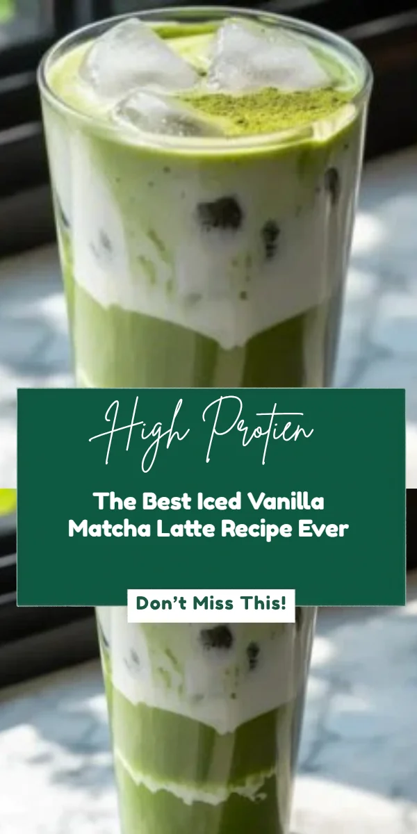 The Best Iced Vanilla Matcha Latte Recipe Ever
